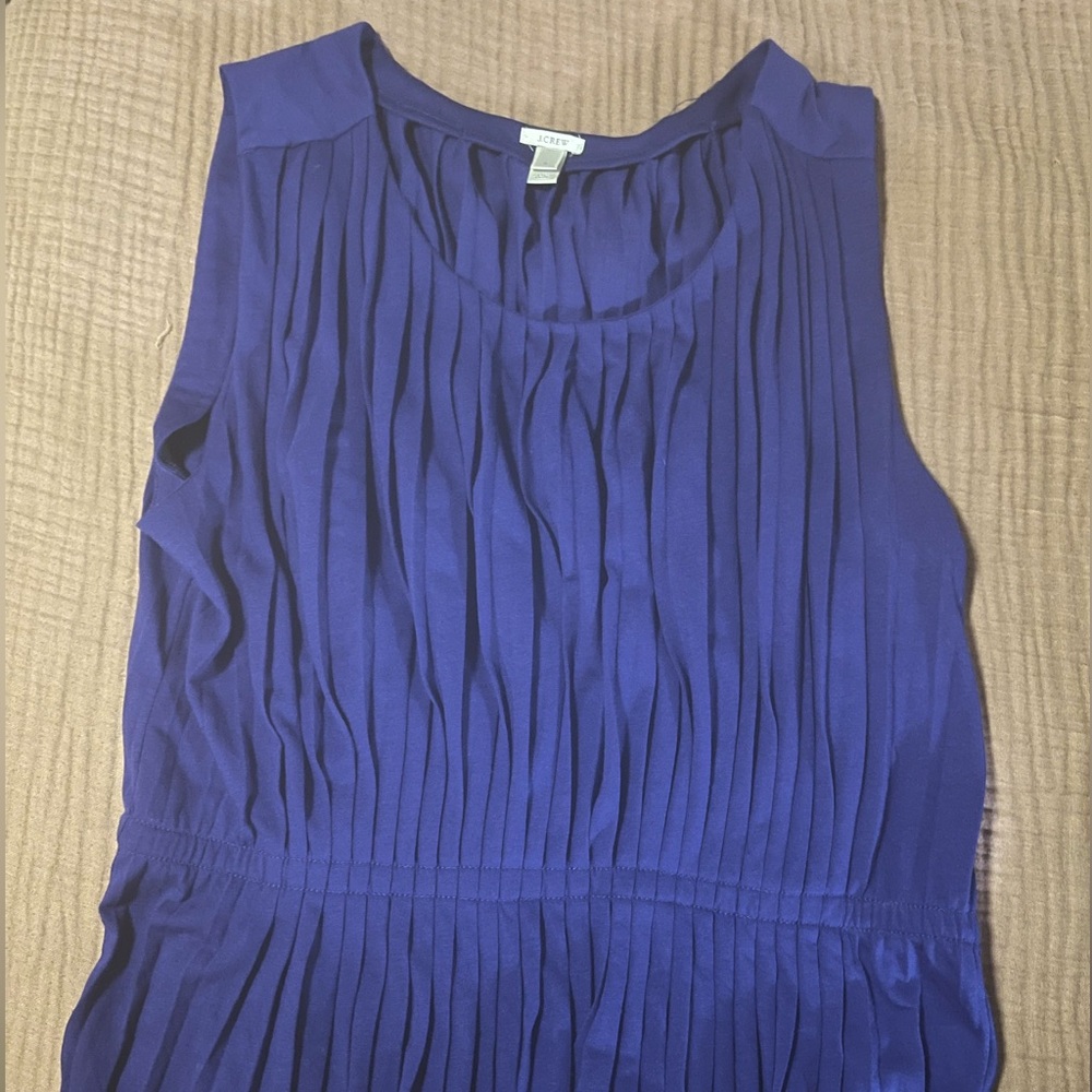 J. Crew royal blue pleated sleeveless top